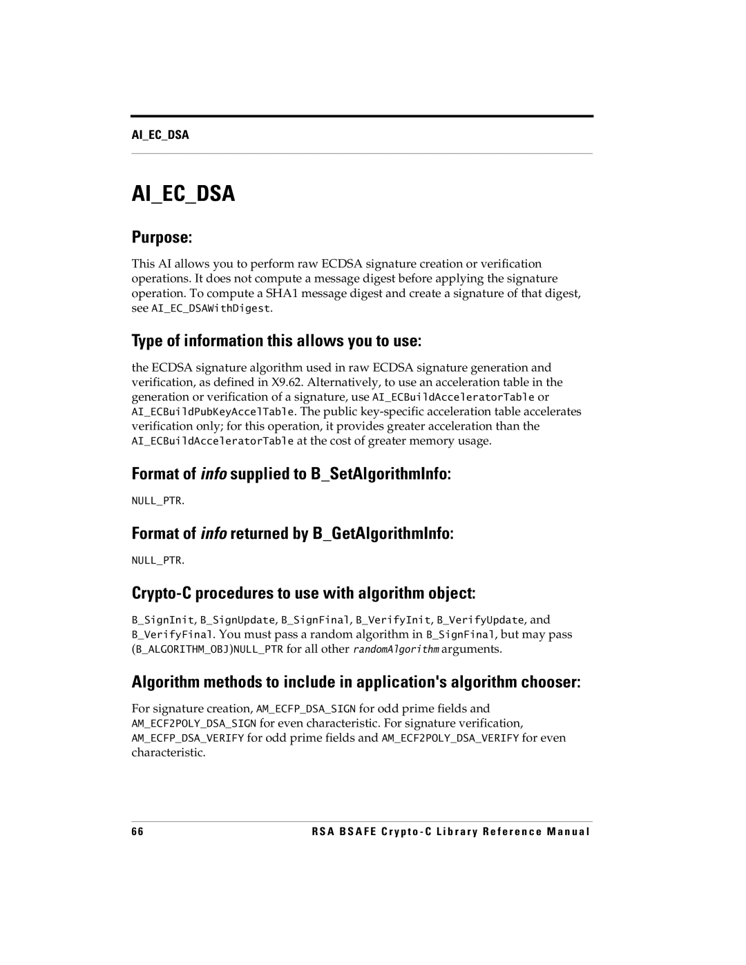 RSA Security 5 manual Aiecdsa 