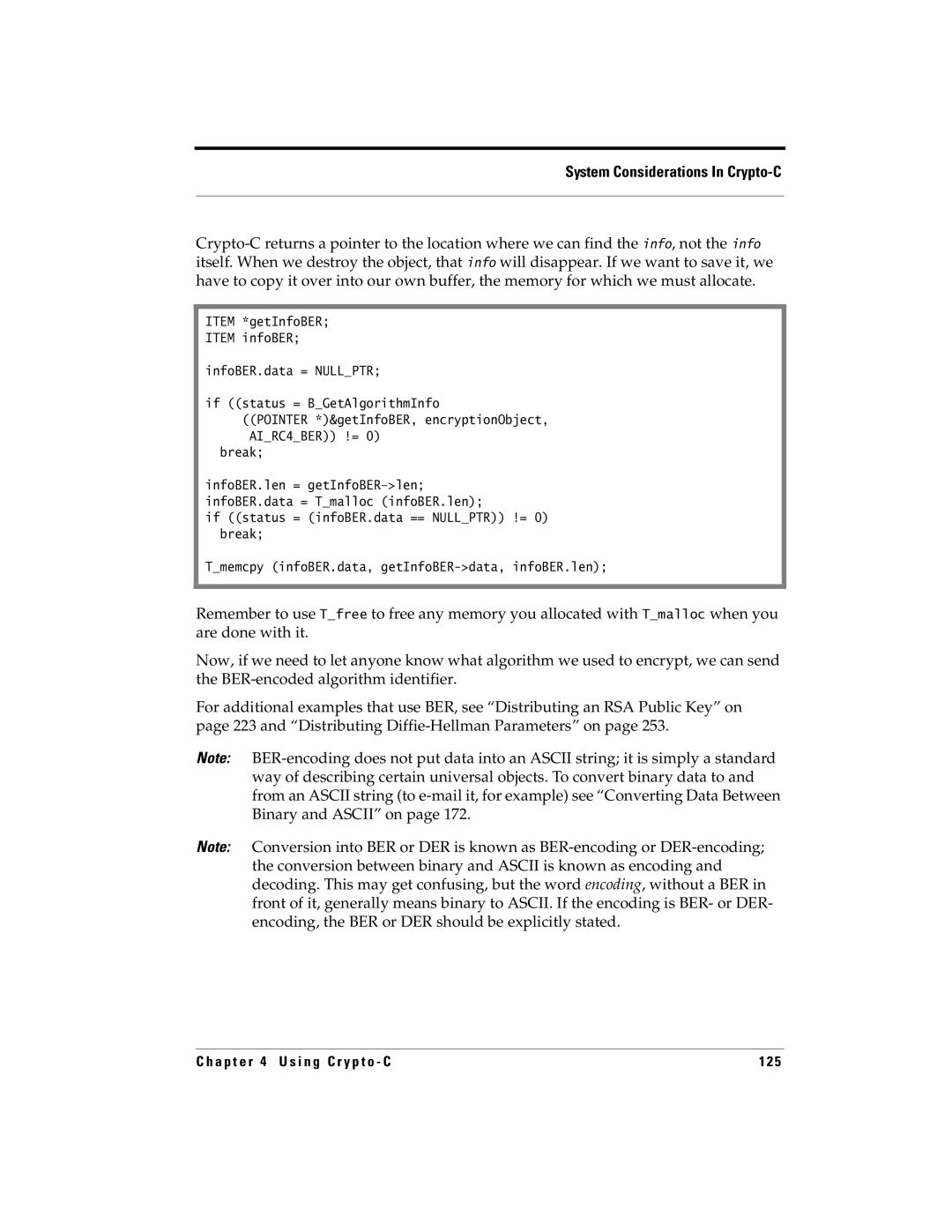 RSA Security 5.2.2 manual System Considerations In Crypto-C 