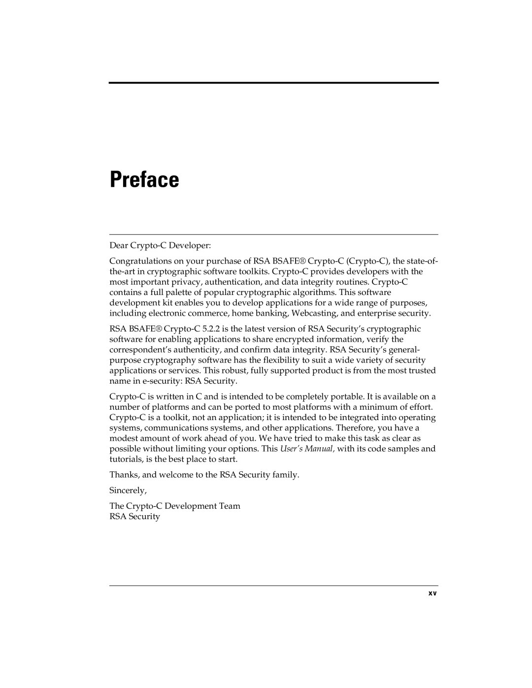 RSA Security 5.2.2 manual Preface 