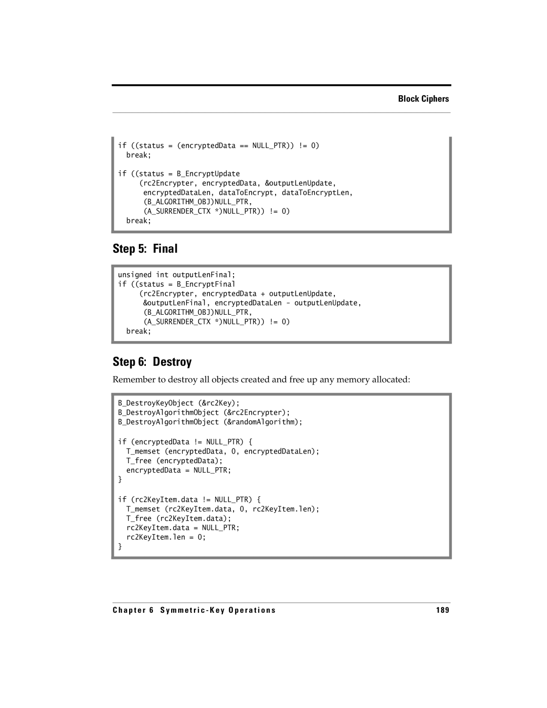 RSA Security 5.2.2 manual Asurrenderctx *NULLPTR != 0 break, EncryptedData = Nullptr If rc2KeyItem.data != Nullptr 