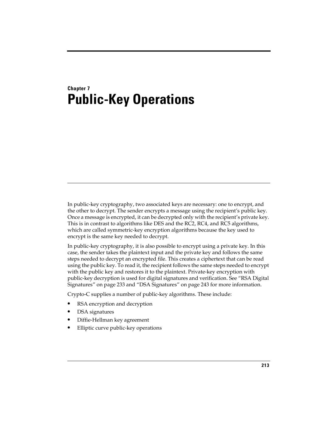 RSA Security 5.2.2 manual Public-Key Operations 