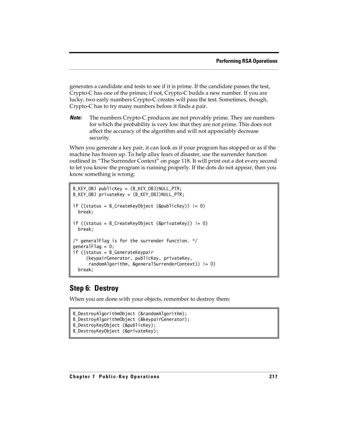 RSA Security 5.2.2 manual Destroy 