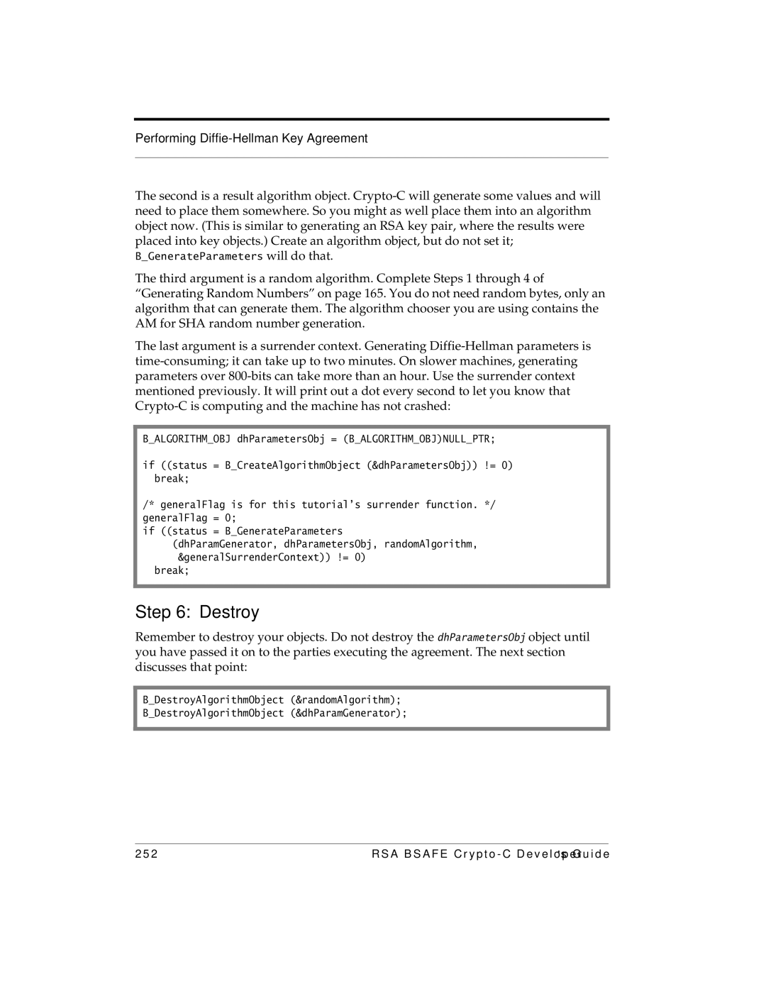 RSA Security 5.2.2 manual Destroy 