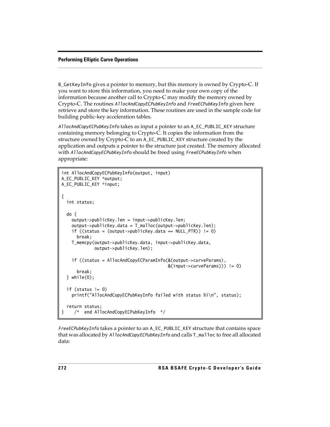 RSA Security 5.2.2 manual Performing Elliptic Curve Operations 