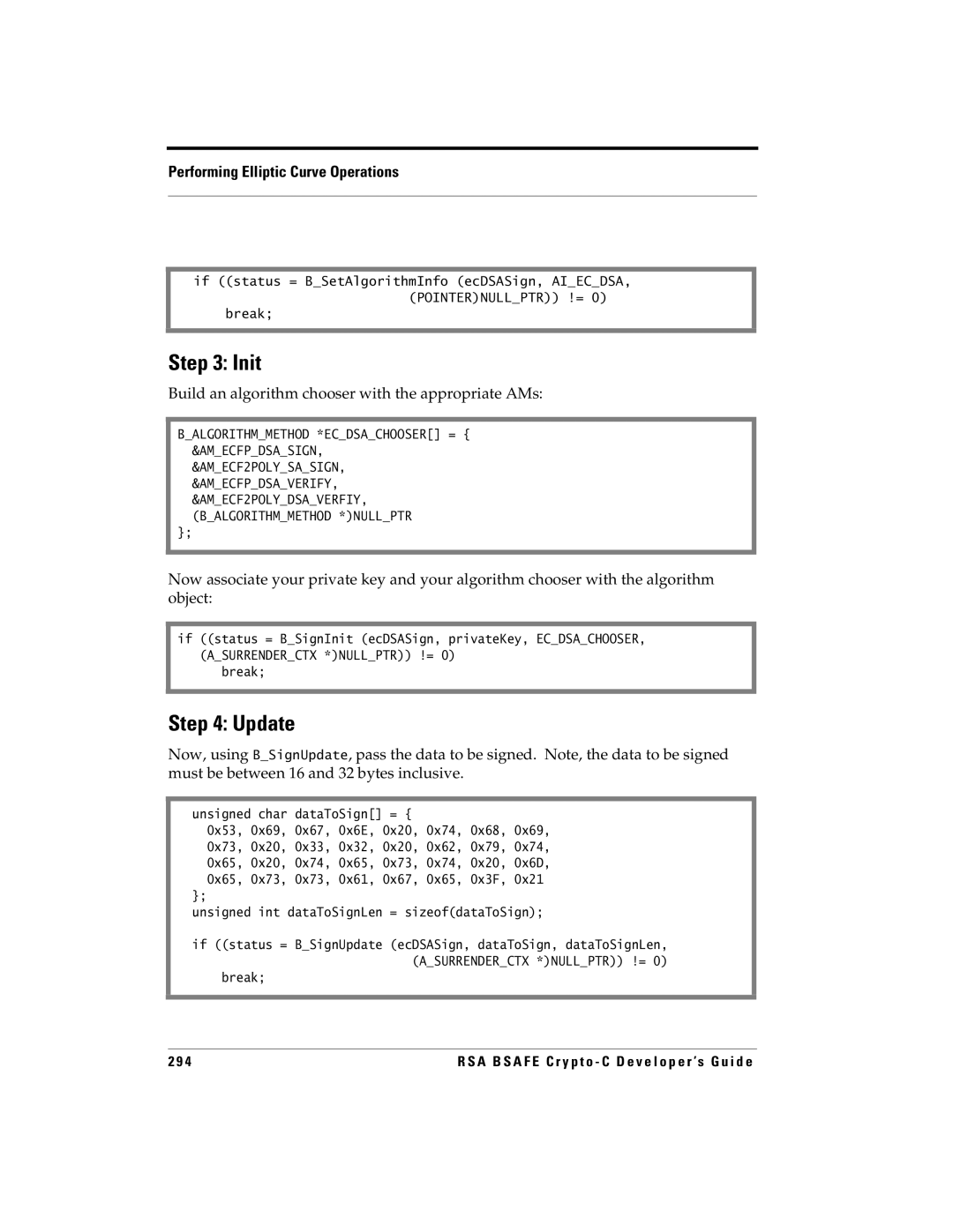 RSA Security 5.2.2 manual DataToSign = 0x53, 0x68, 0x73, 0x79, 0x65, 0x20 