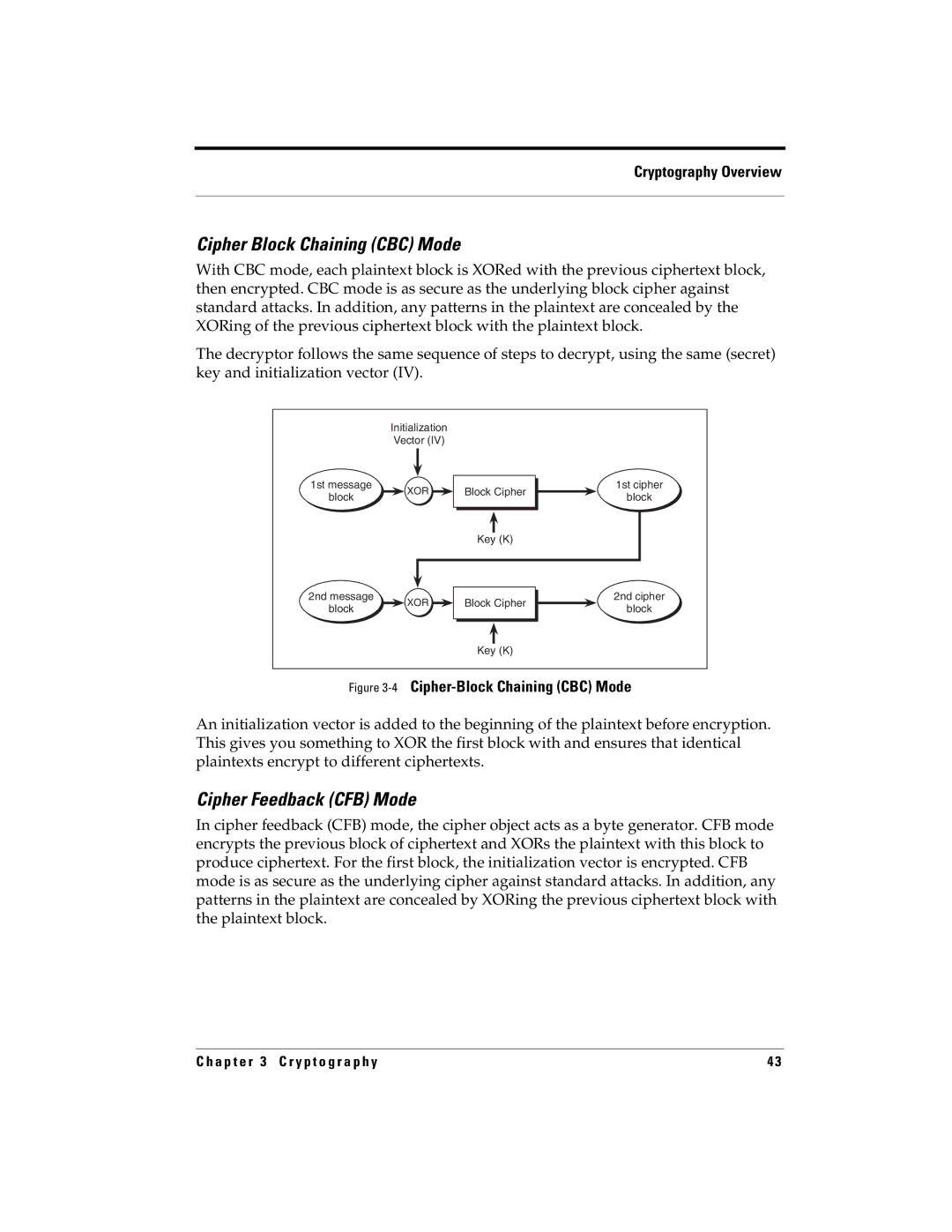 RSA Security 5.2.2 manual Cipher Block Chaining CBC Mode, Cipher Feedback CFB Mode 