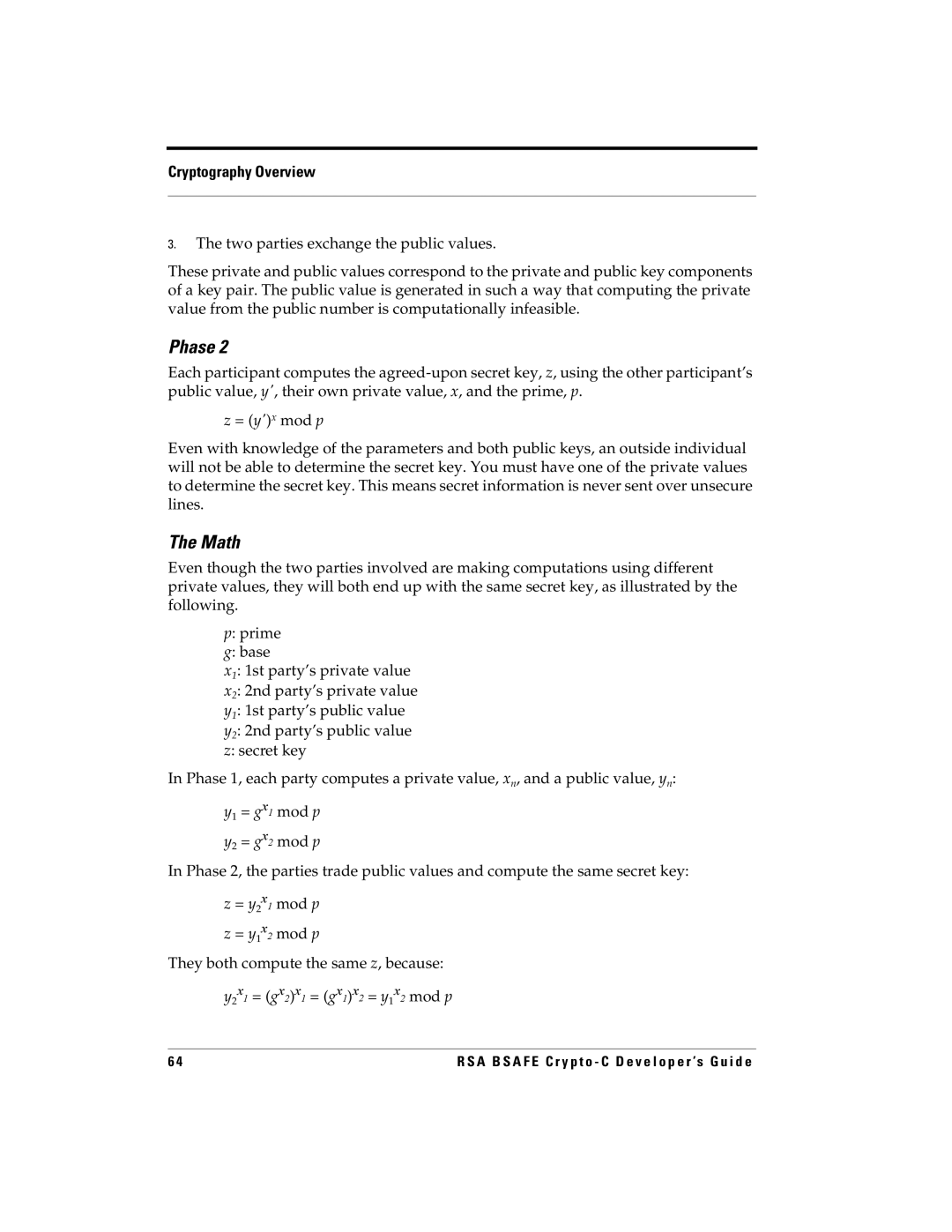 RSA Security 5.2.2 manual Math 