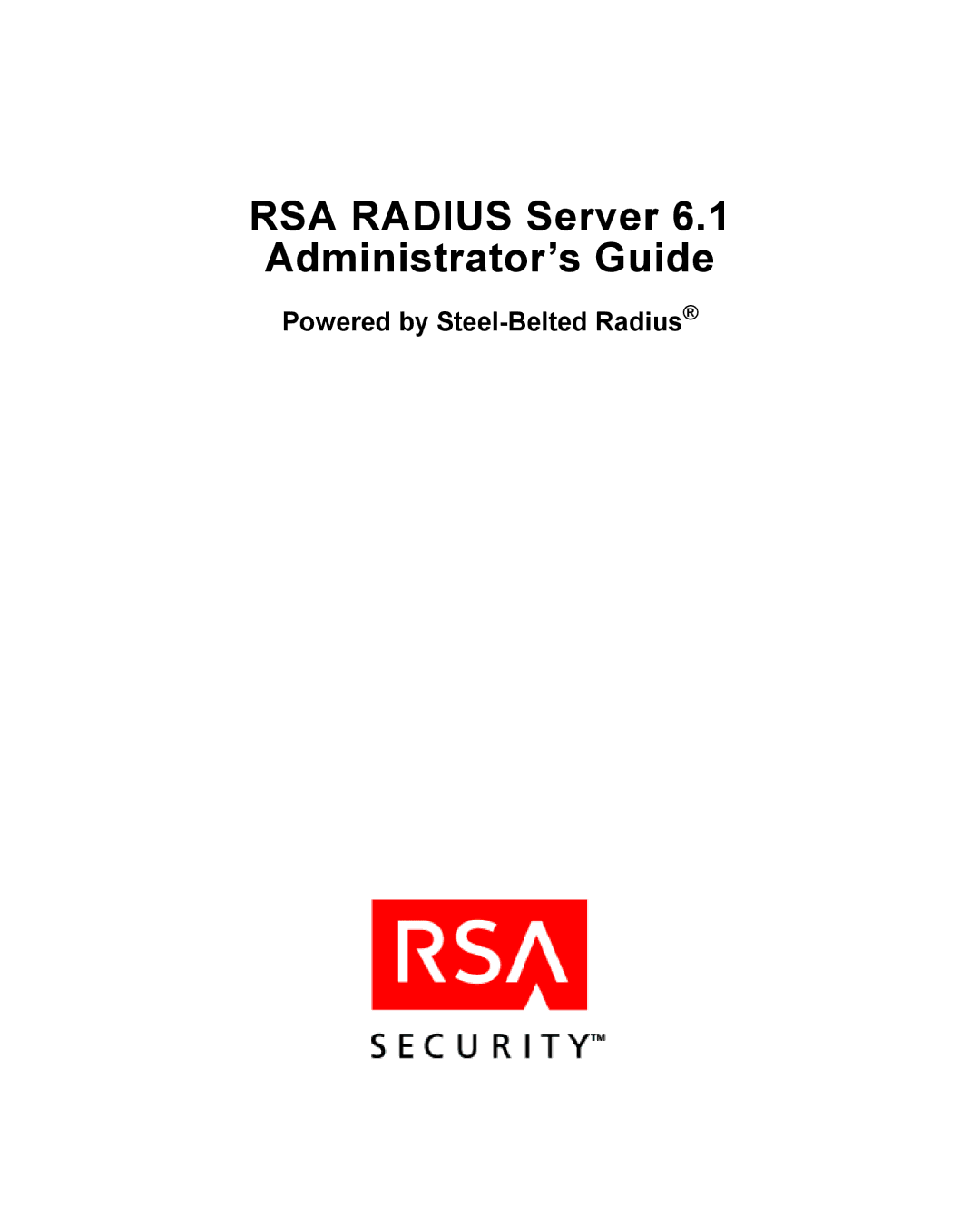 RSA Security manual RSA Radius Server 6.1 Administrator’s Guide 