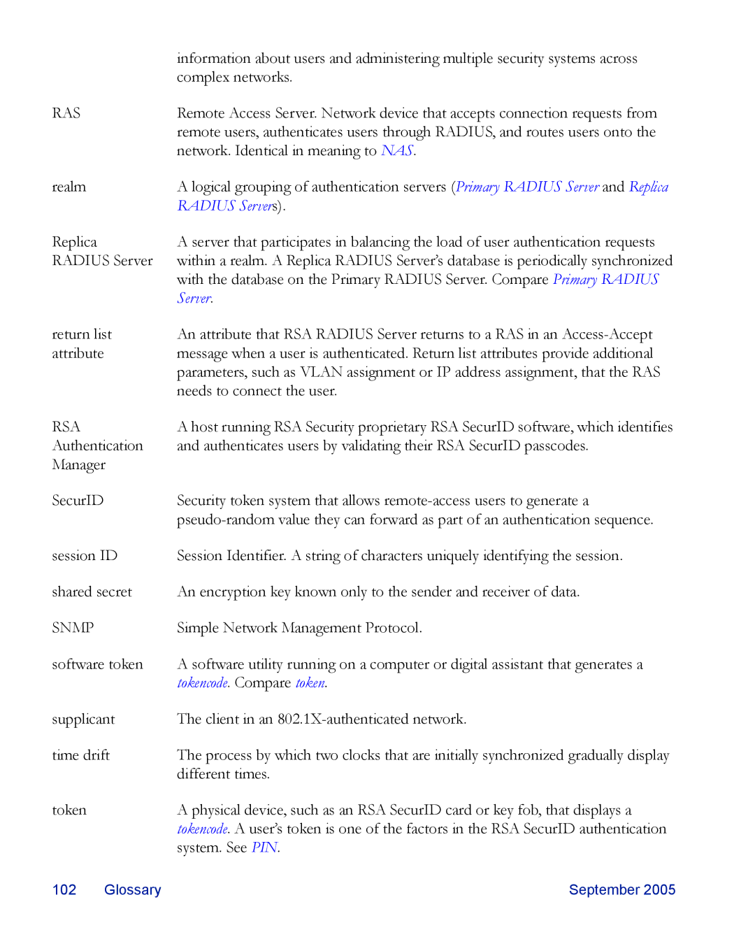 RSA Security 6.1 manual Radius Servers 