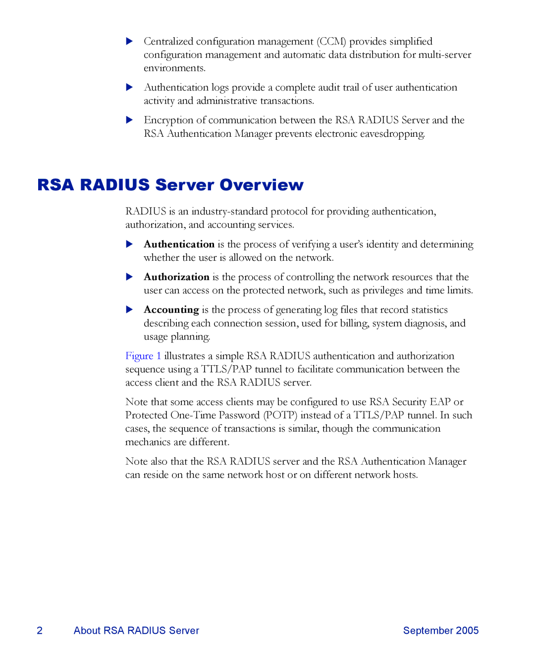 RSA Security 6.1 manual RSA Radius Server Overview, About RSA Radius Server September 