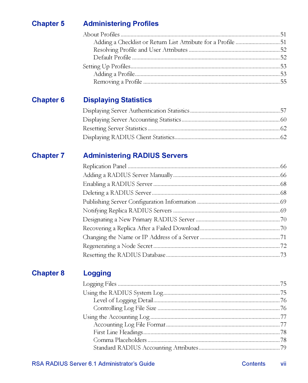 RSA Security 6.1 manual Chapter Administering Profiles 