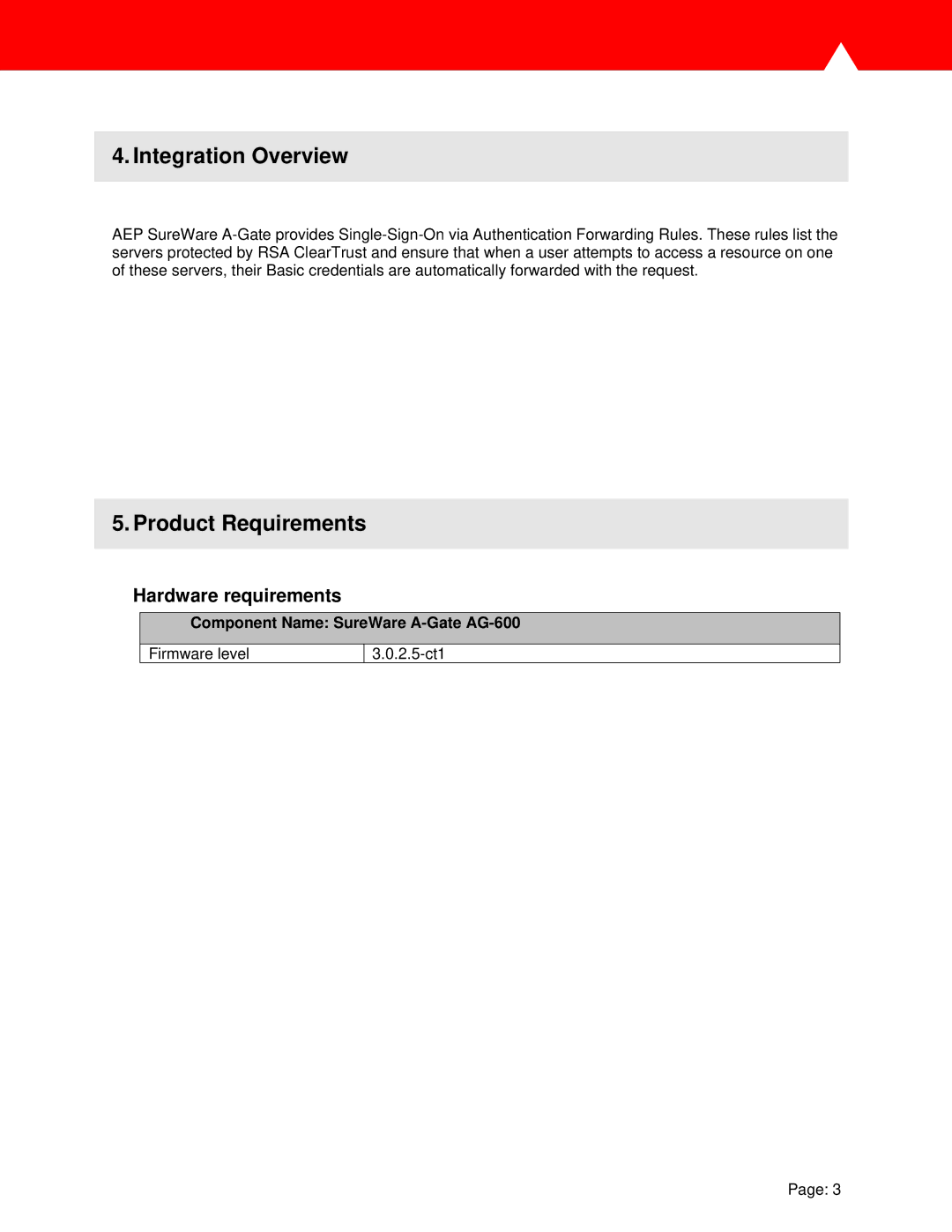 RSA Security AG-600 V3.0.2 manual Integration Overview, Product Requirements 