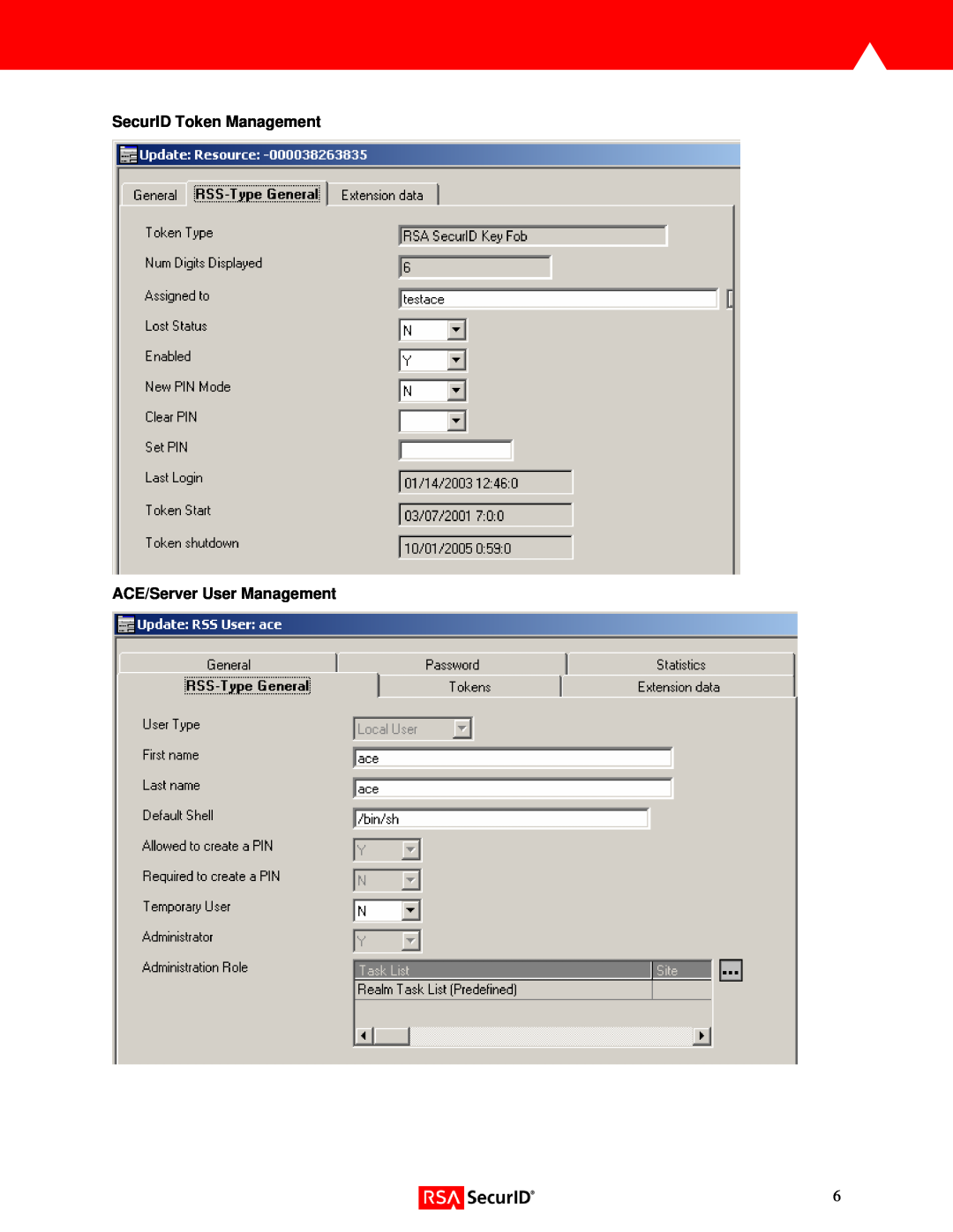 RSA Security Version 3.x manual SecurID Token Management, ACE/Server User Management 