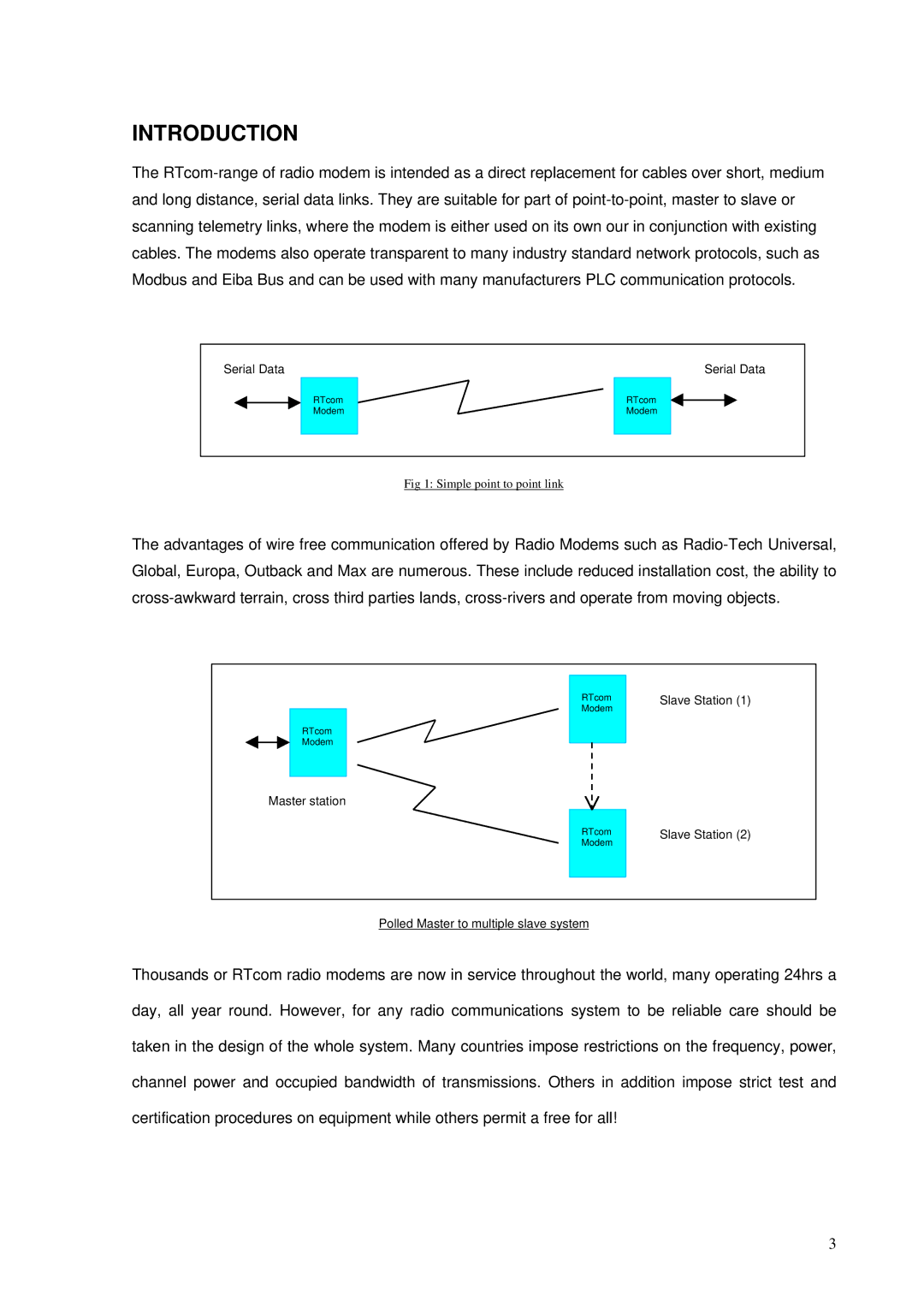 RTcom Radio Modems user manual Introduction 