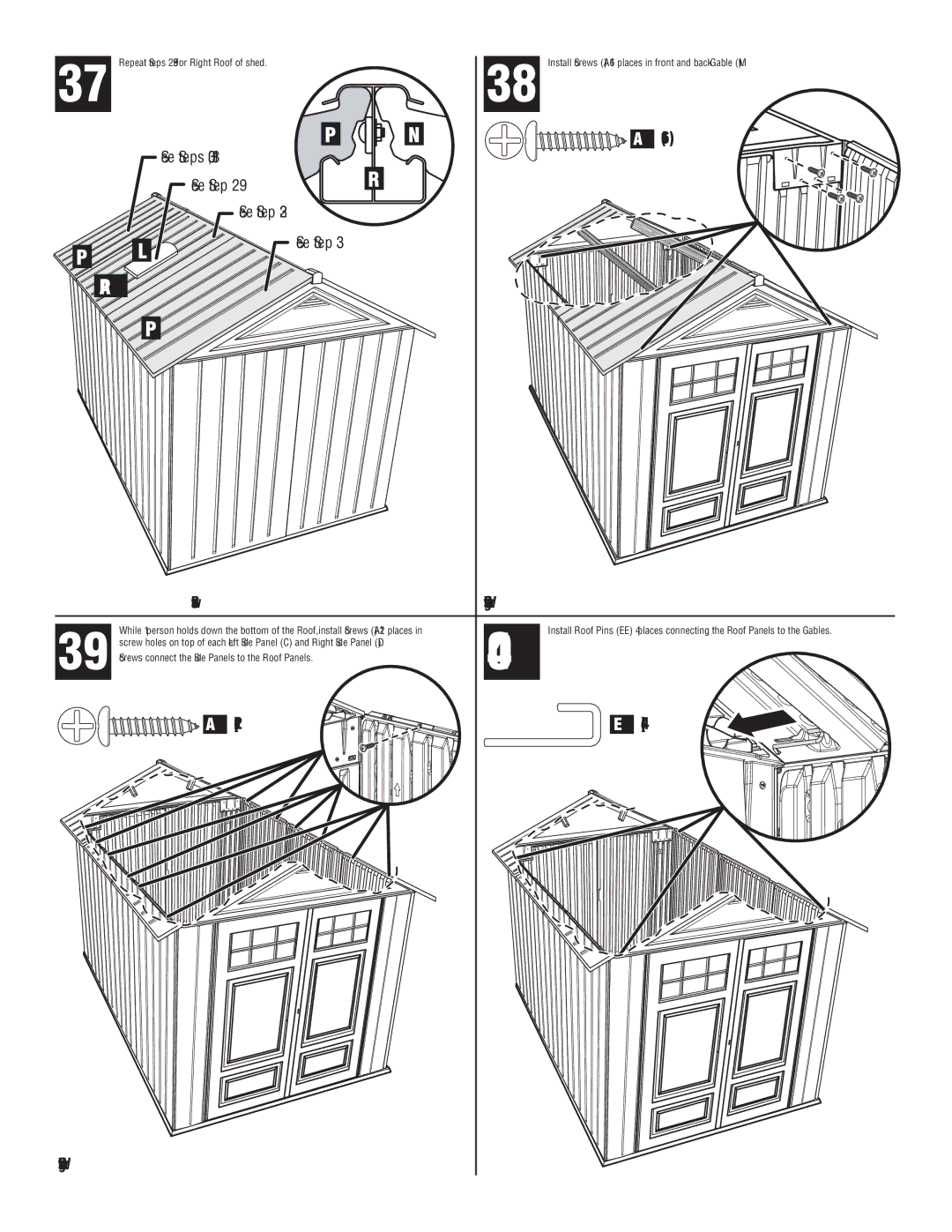 Rubbermaid 1S84 manual See Step 