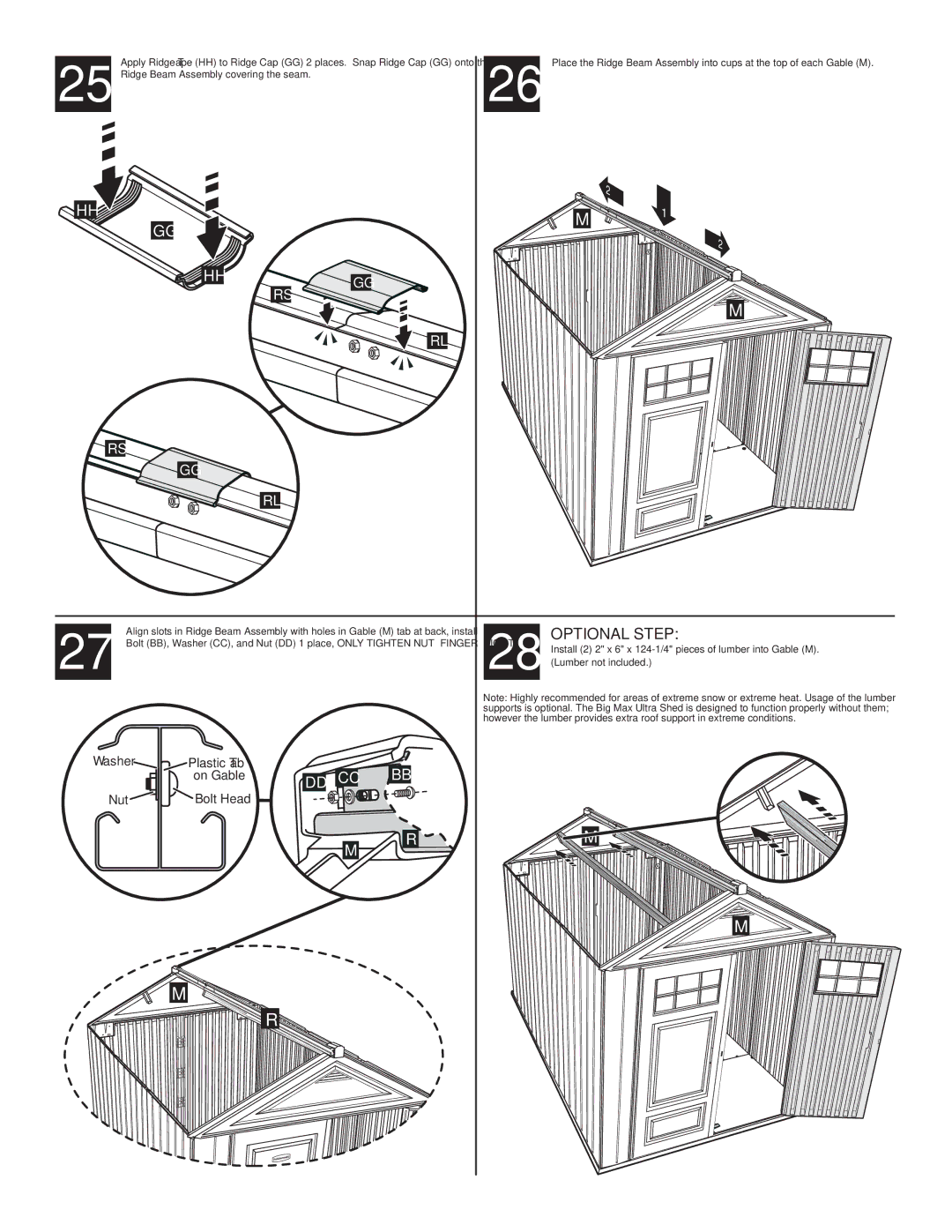 Rubbermaid 1S84 manual Optional Step 