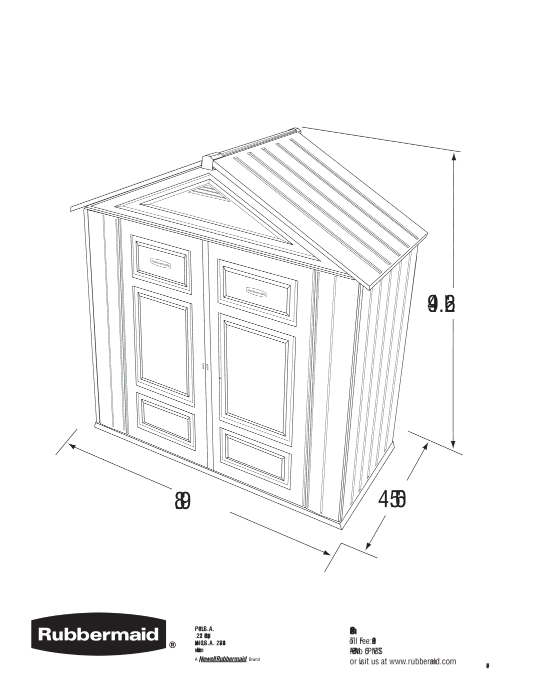 Rubbermaid 1S85 manual 94.62 