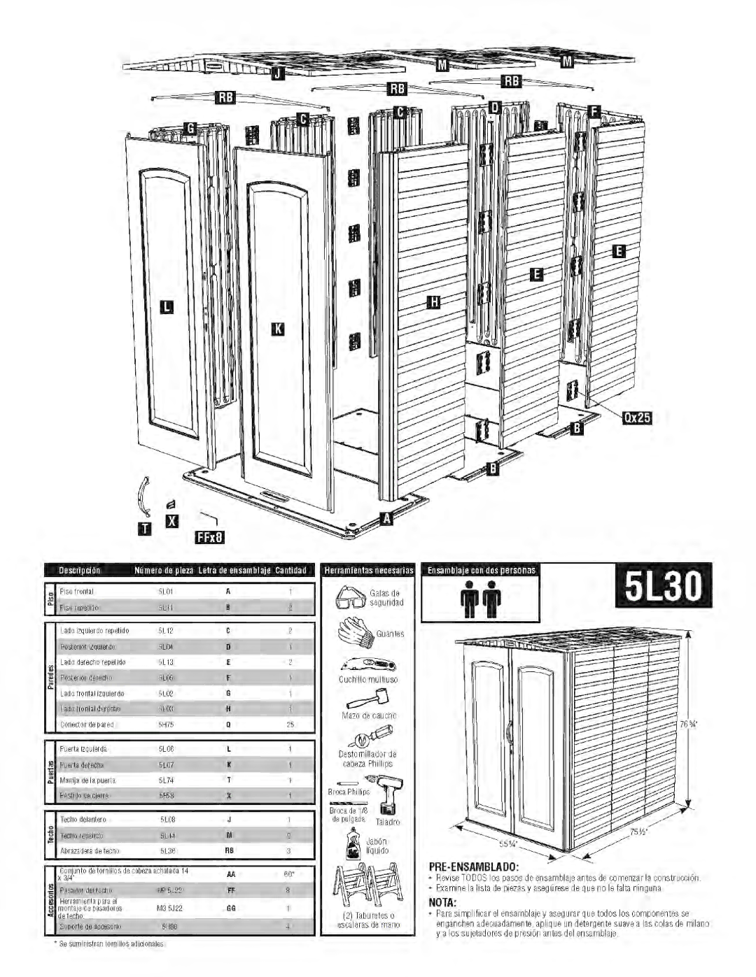 Rubbermaid 5L30 manual 