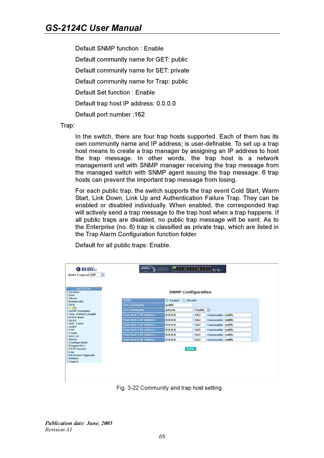 Ruby Tech GS-2124C manual 