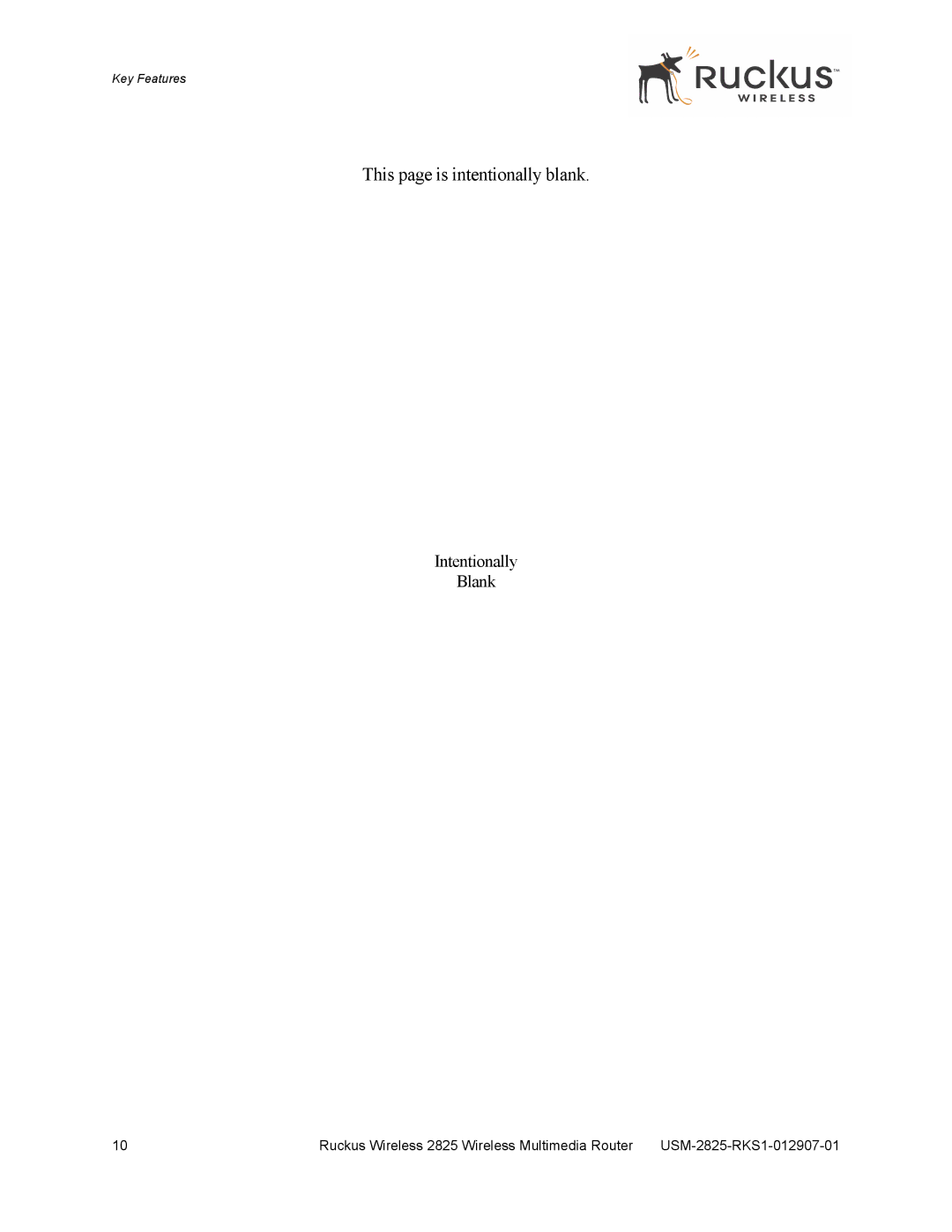 Ruckus Wireless 2825, 2111 manual Intentionally Blank 