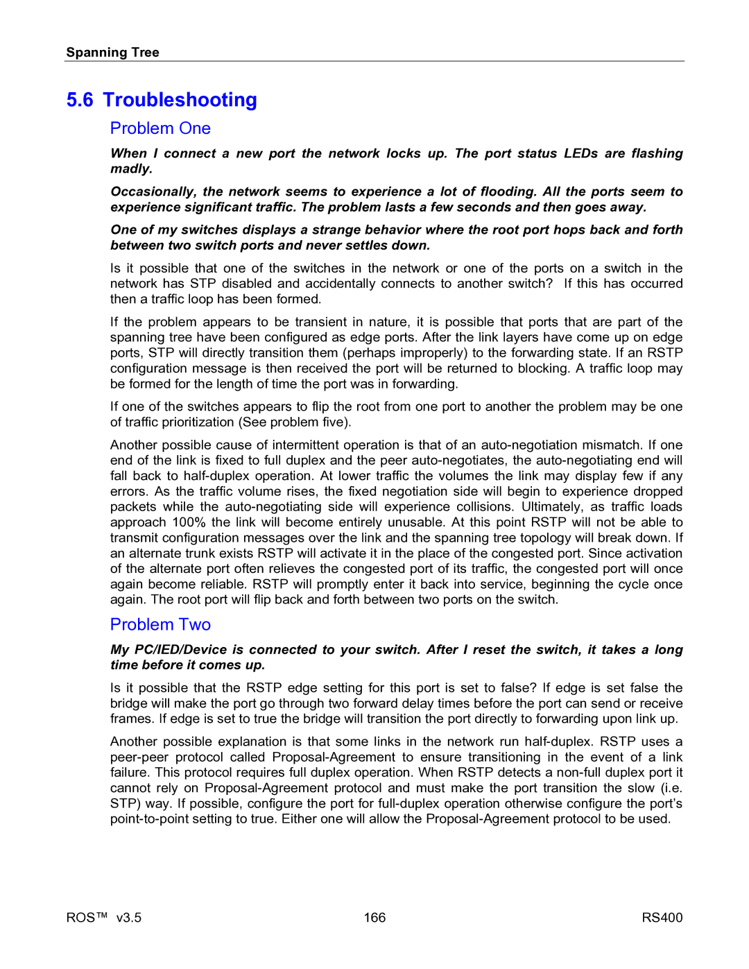 RuggedCom RS400 manual Troubleshooting 