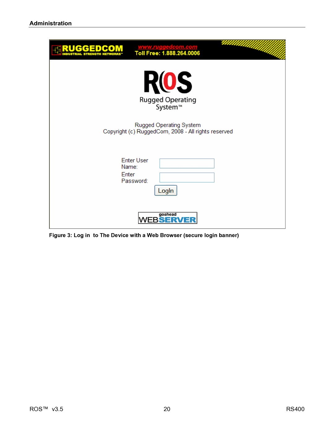 RuggedCom manual ROS RS400 