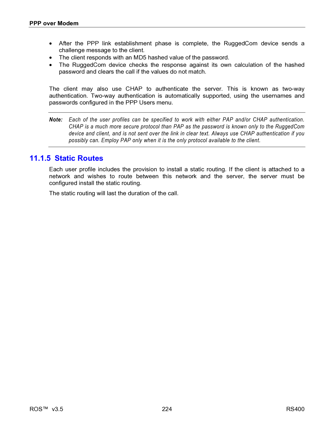 RuggedCom RS400 manual Static Routes 