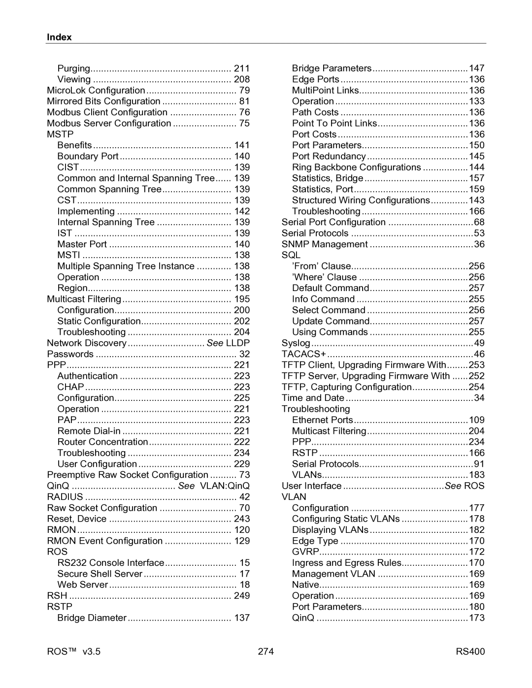 RuggedCom RS400 manual Msti, See Lldp 