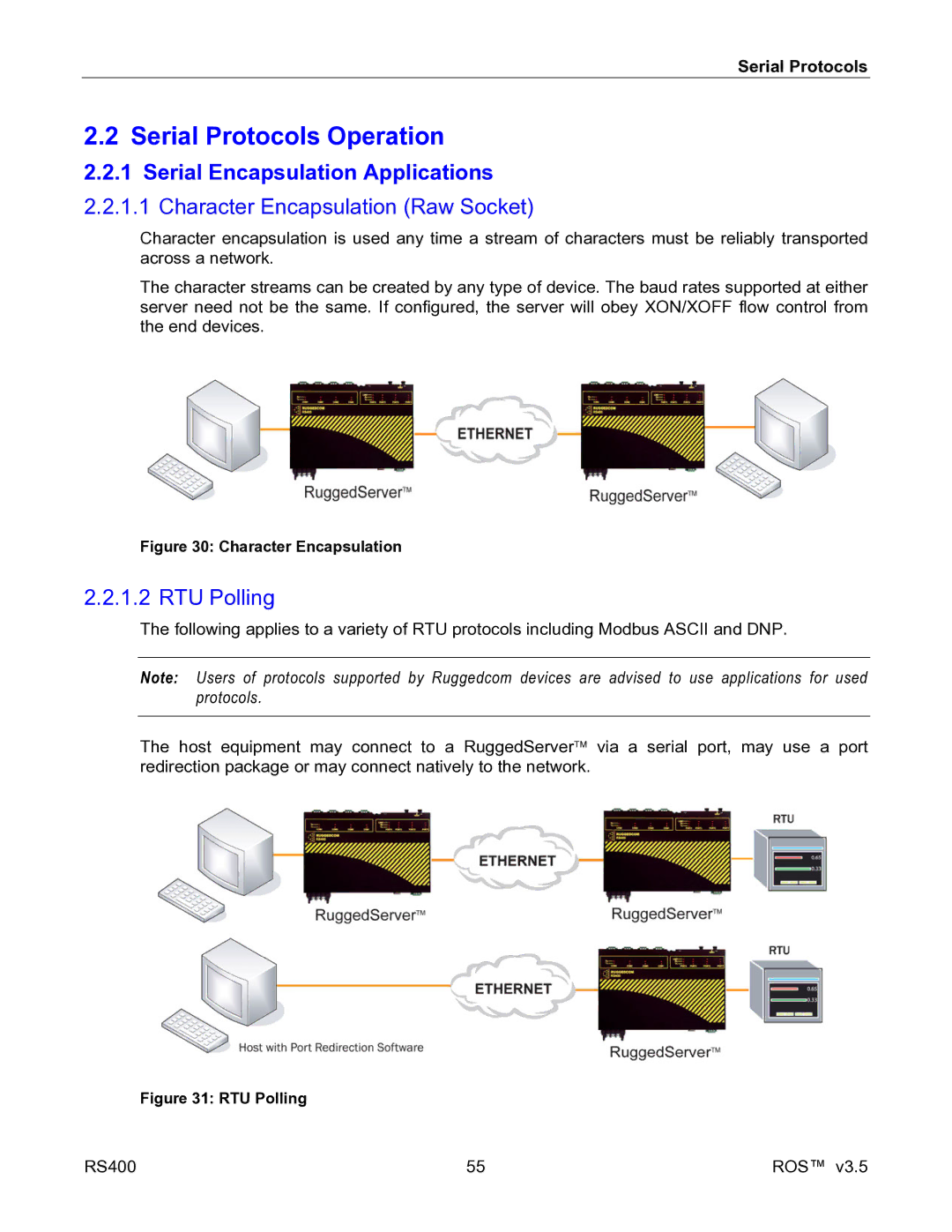 RuggedCom RS400 manual Serial Protocols Operation, RTU Polling 