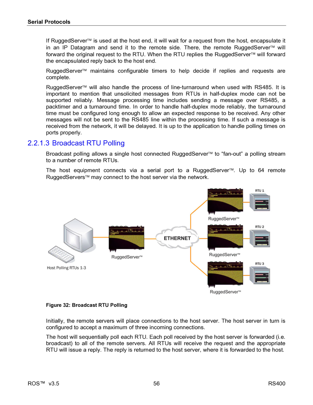 RuggedCom RS400 manual Broadcast RTU Polling 