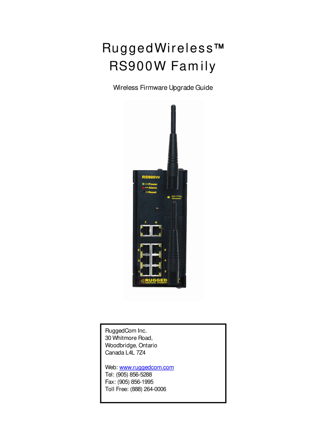 RuggedCom manual RuggedWireless RS900W Family, Wireless Firmware Upgrade Guide 