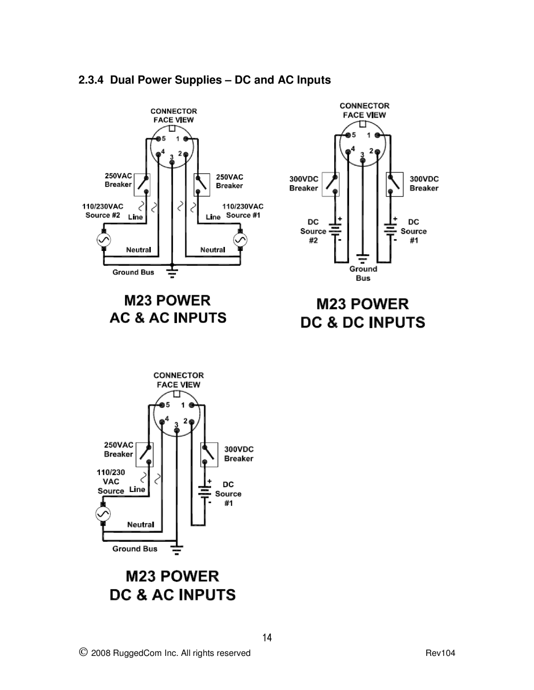 RuggedCom RS969 manual Dual Power Supplies DC and AC Inputs 