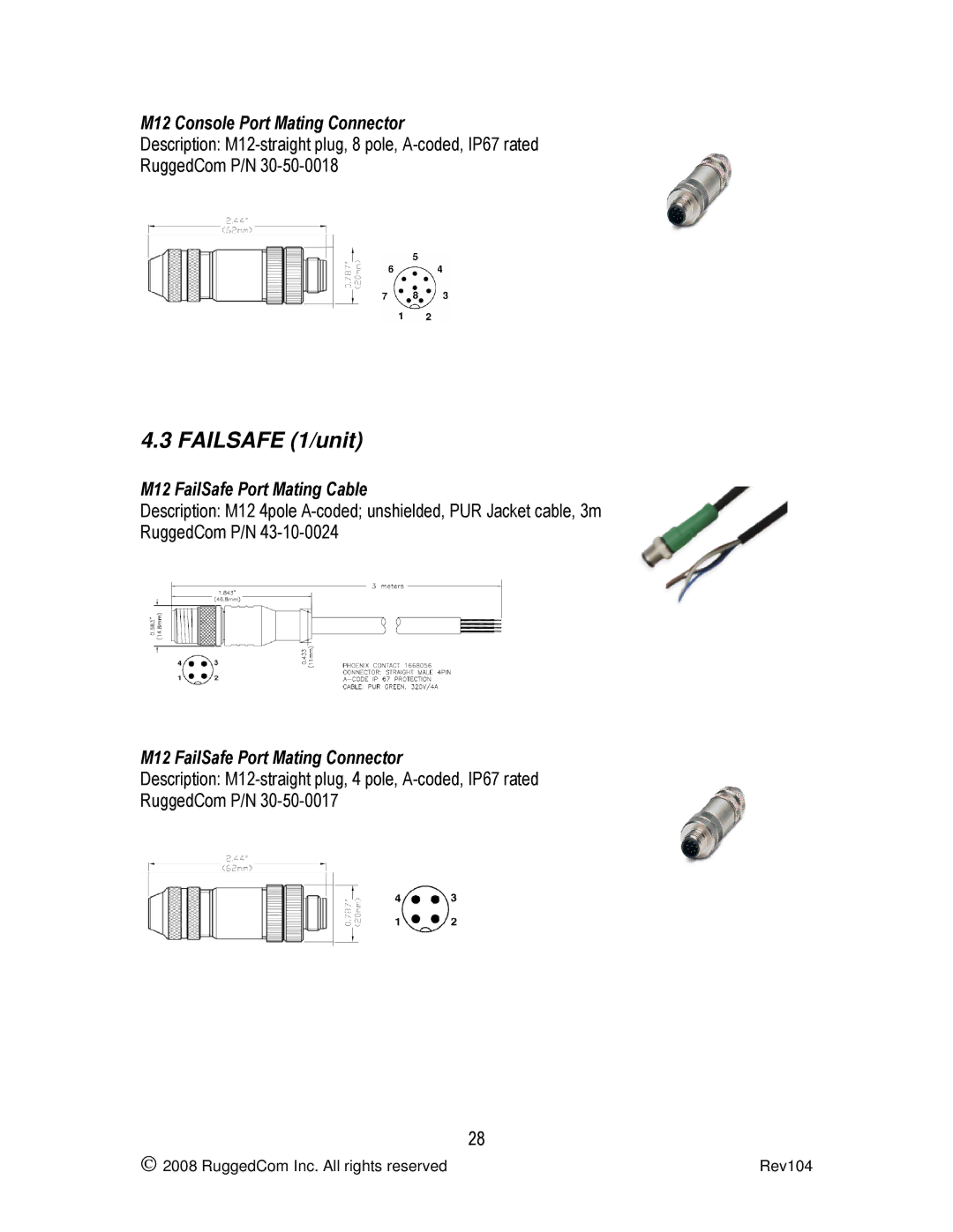 RuggedCom RS969 manual Failsafe 1/unit 