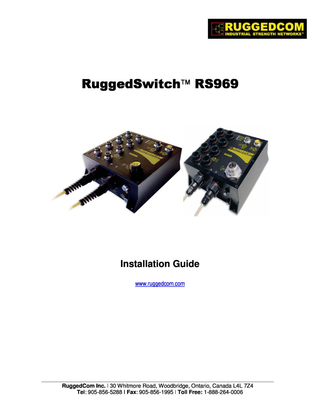 RuggedCom manual RuggedSwitch RS969, Installation Guide 