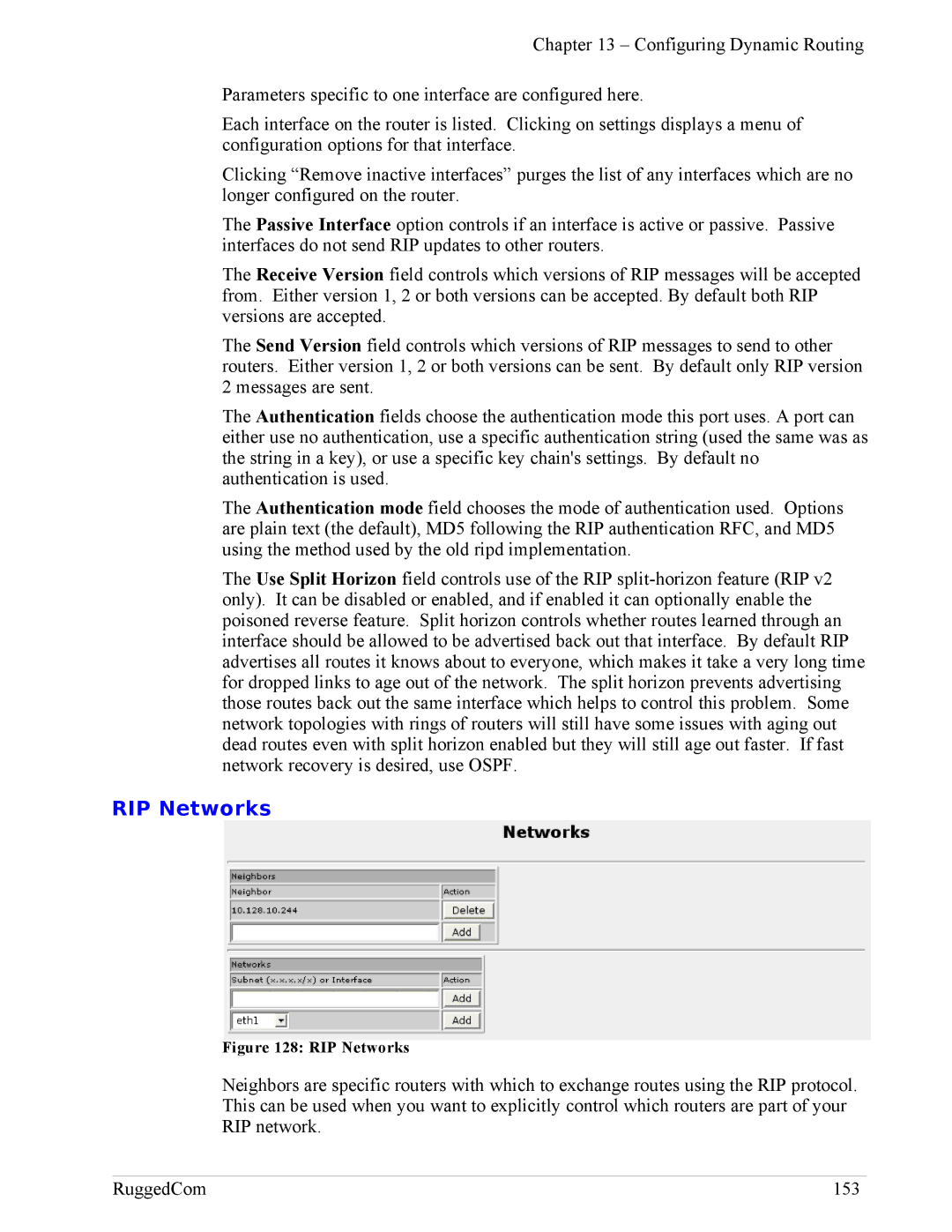 RuggedCom RX1100, RX1000 manual RIP Networks 