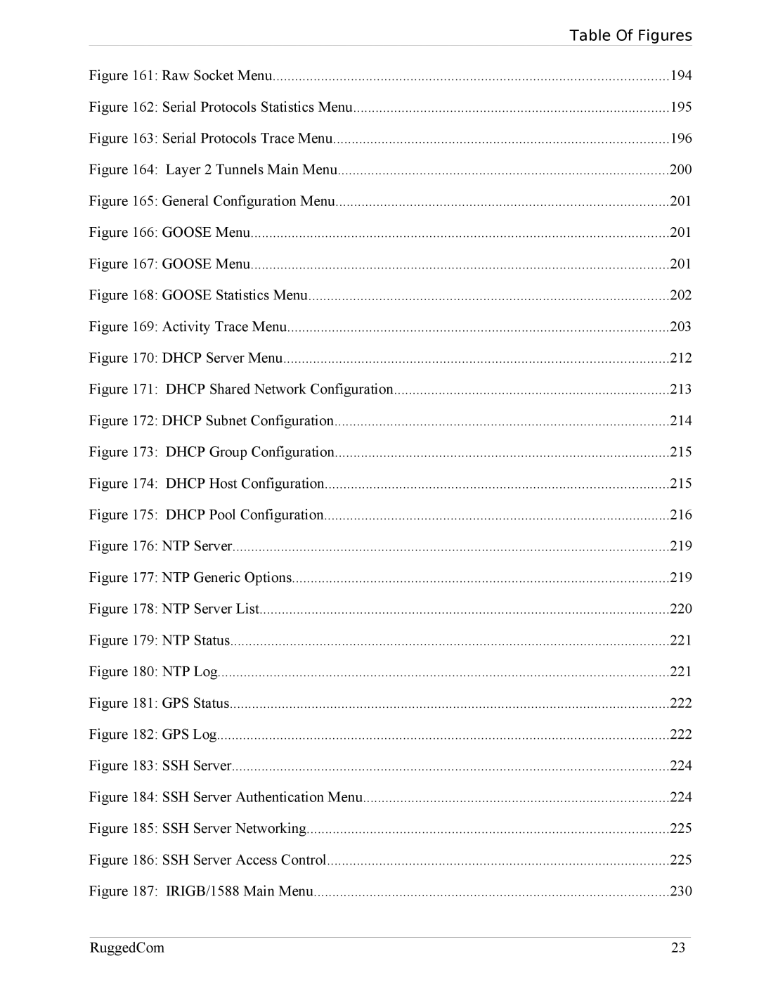 RuggedCom RX1100, RX1000 manual Raw Socket Menu 