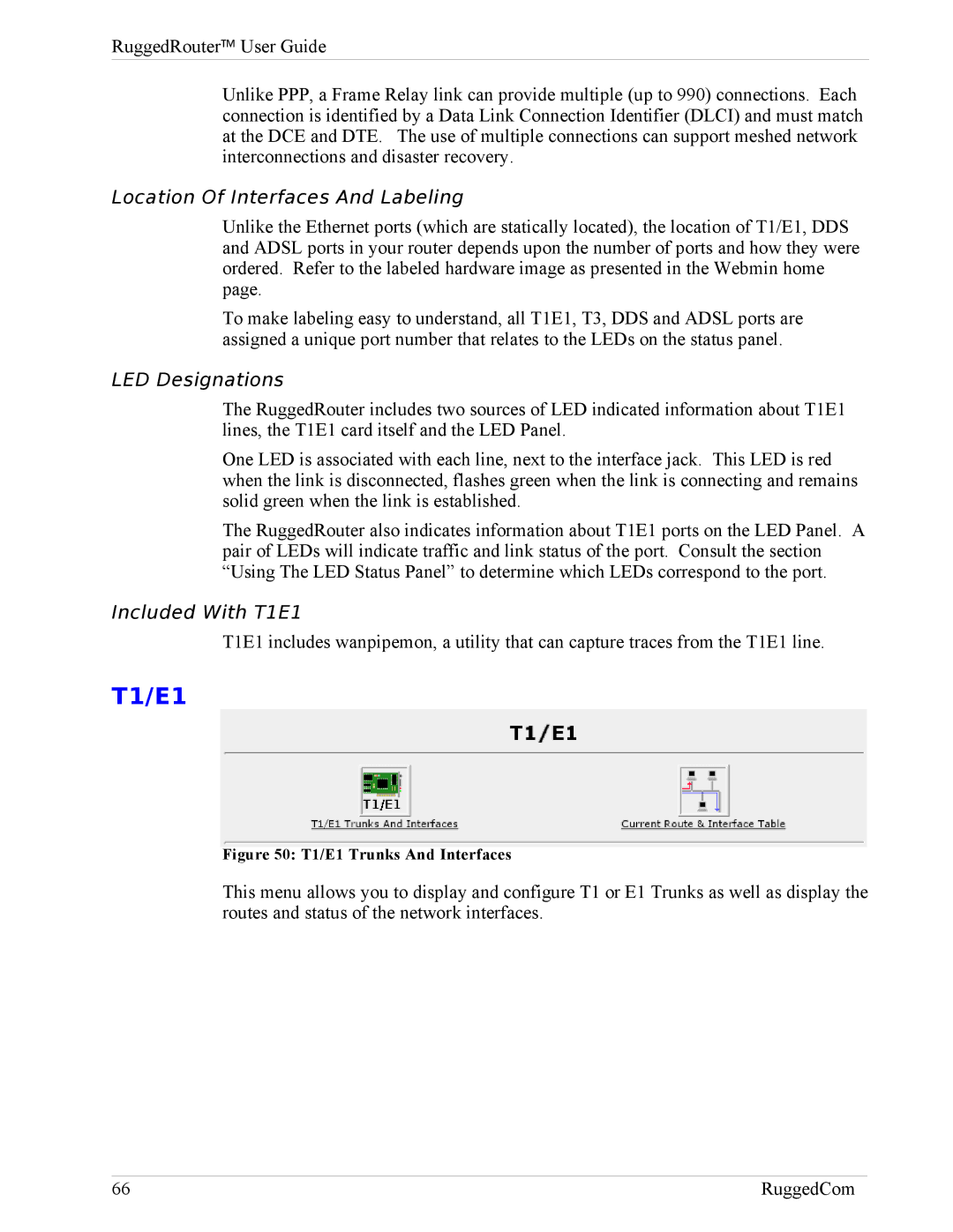 RuggedCom RX1000, RX1100 manual T1/E1, Location Of Interfaces And Labeling, Included With T1E1 