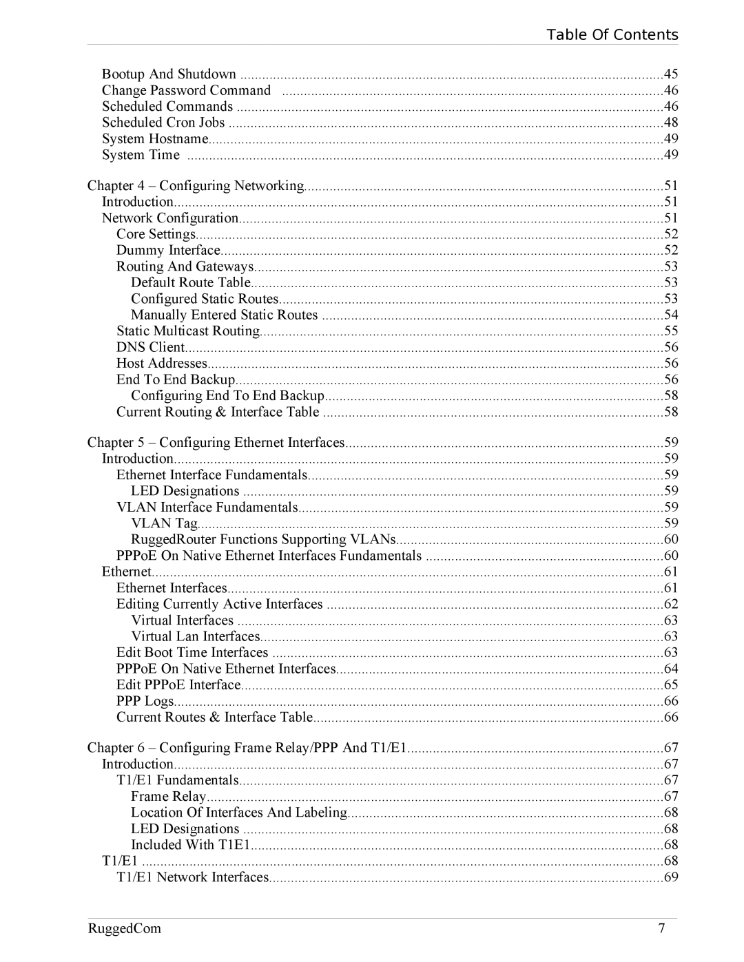 RuggedCom RX1100, RX1000 manual Table Of Contents 