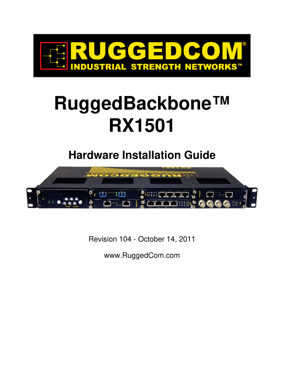 RuggedCom manual RuggedBackbone RX1501 