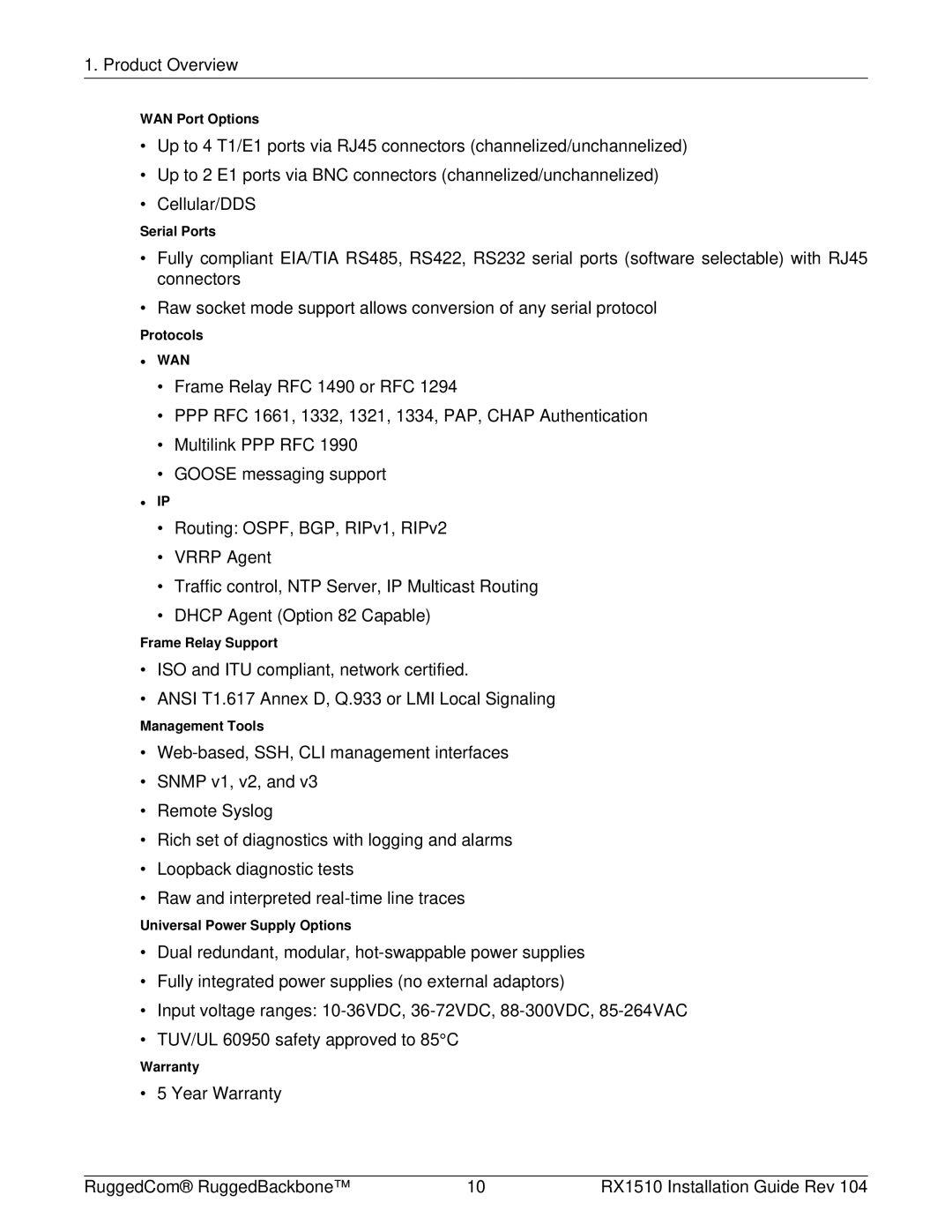 RuggedCom RX1510 manual Wan 