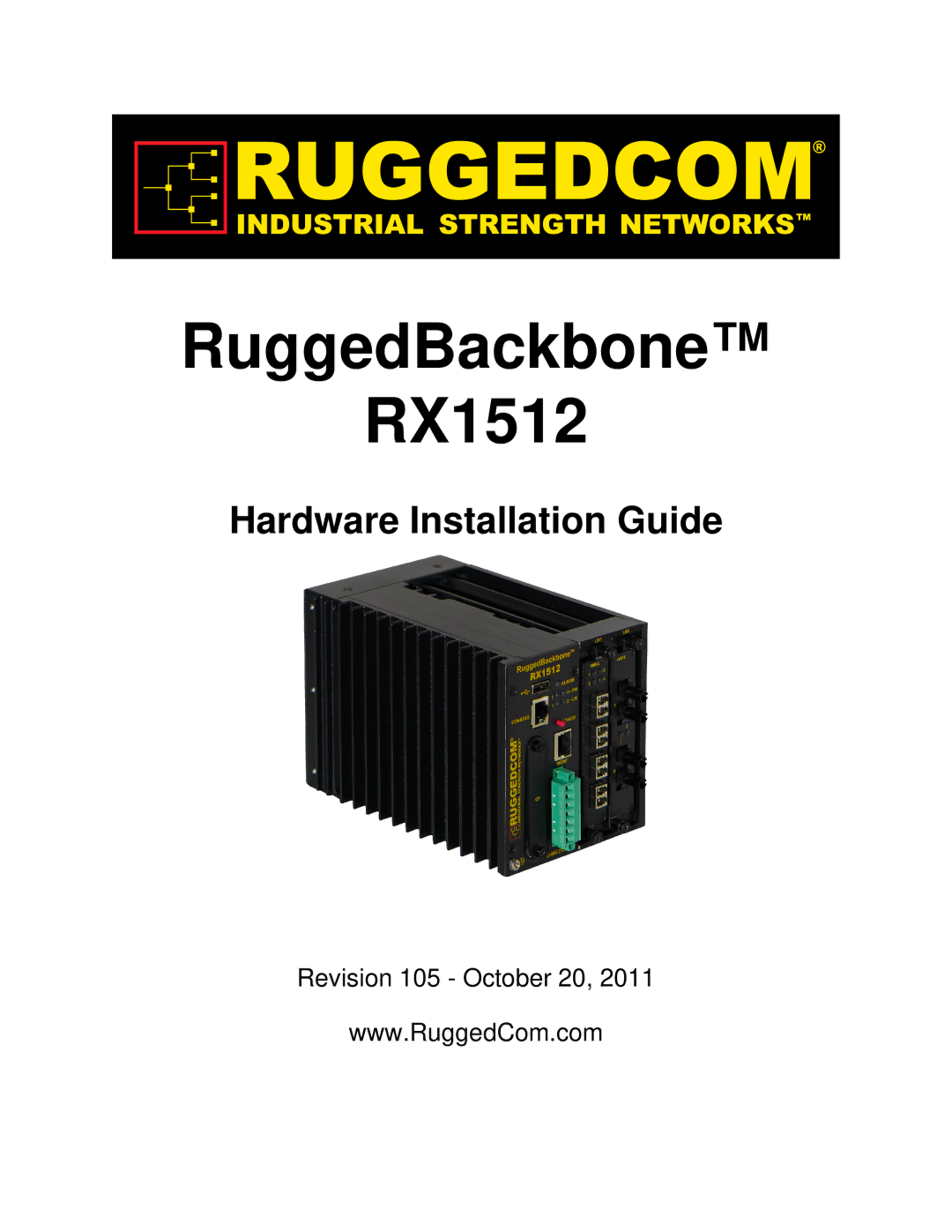 RuggedCom manual RuggedBackbone RX1512 