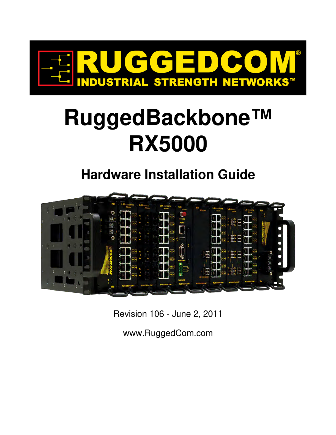 RuggedCom manual RuggedBackbone RX5000 