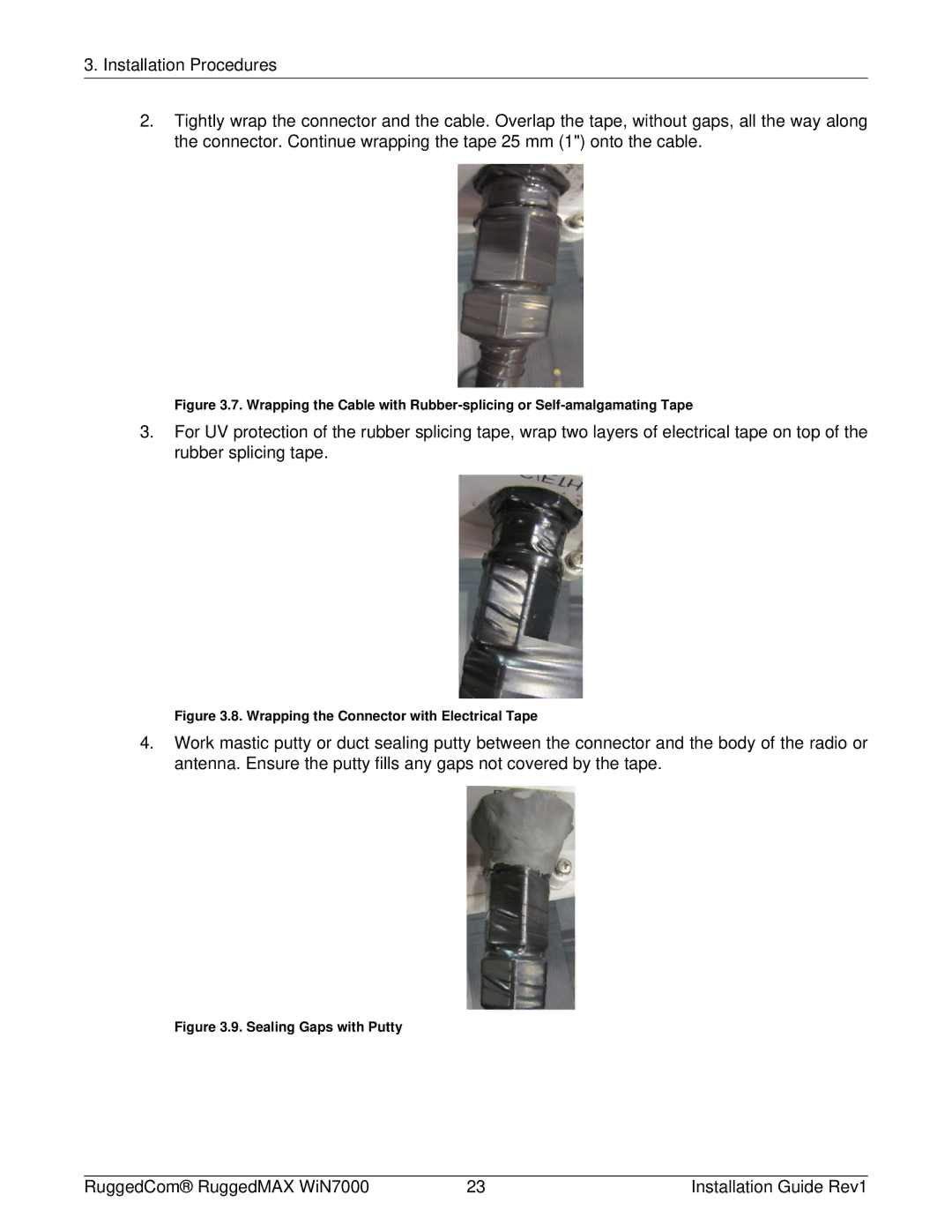 RuggedCom WIN7000 manual Wrapping the Connector with Electrical Tape 