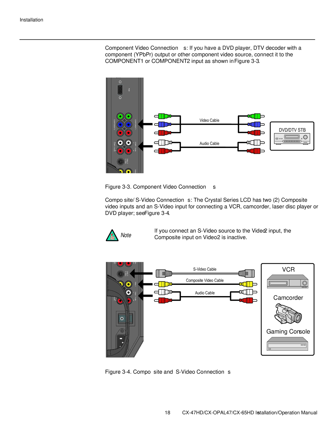 Runco CX-47HD, CX-OPAL47, CX-65HD operation manual Vcr 