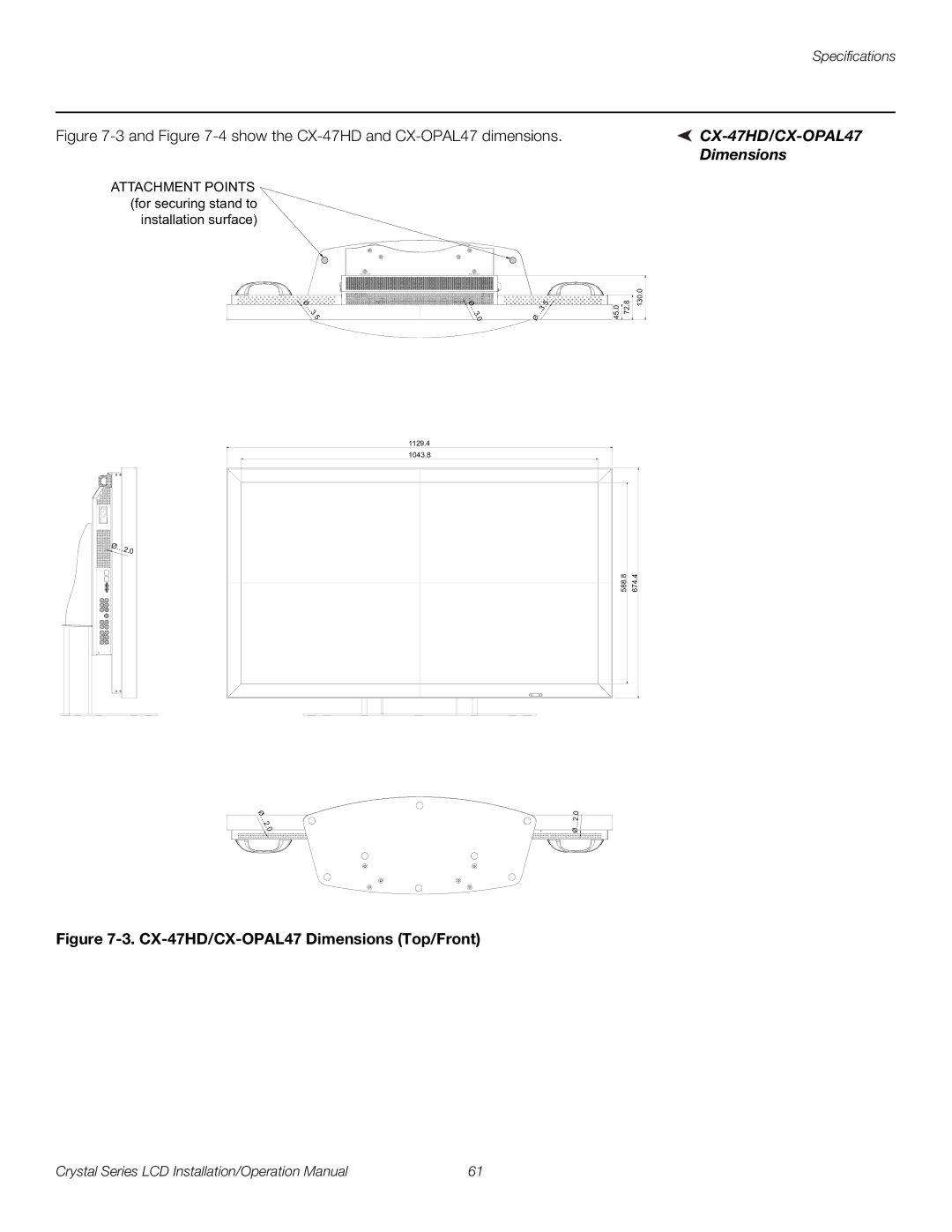 Runco CX-42HD, CX-OPAL42, CX-OPAL55, CX-65HD, CX-55HD operation manual CX-47HD/CX-OPAL47 