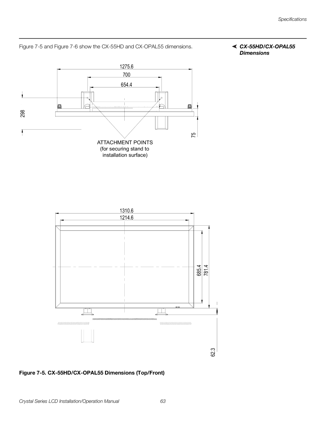 Runco CX-OPAL47, CX-OPAL42, CX-OPAL55, CX-65HD, CX-55HD, CX-42HD, CX-47HD operation manual    