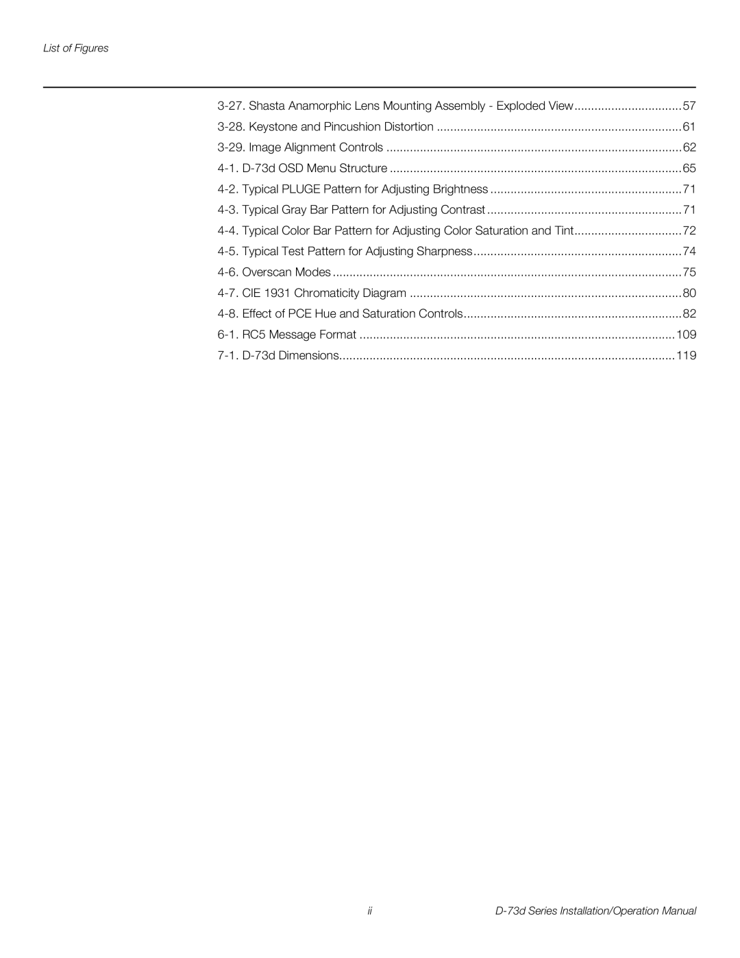 Runco D-73D operation manual 109 