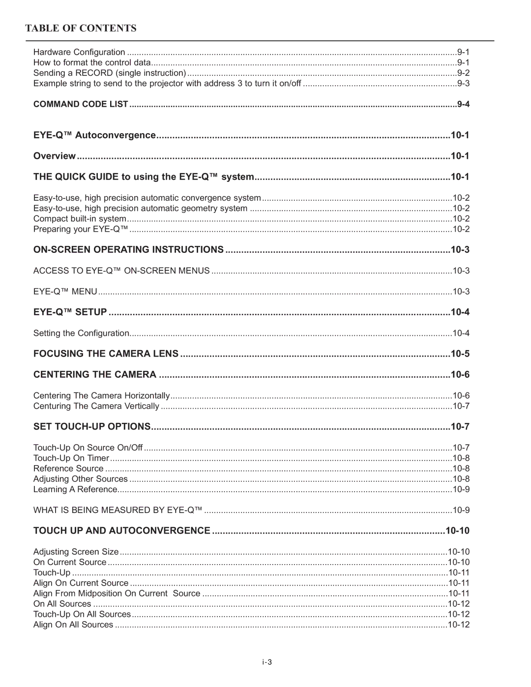 Runco DTV-947 manual Overview 10-1, 10-3, 10-4, 10-5, 10-6, 10-7, 10-10 