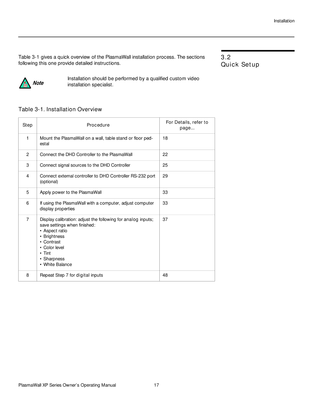 Runco High Definition manual Quick Setup, Step Procedure For Details, refer to 