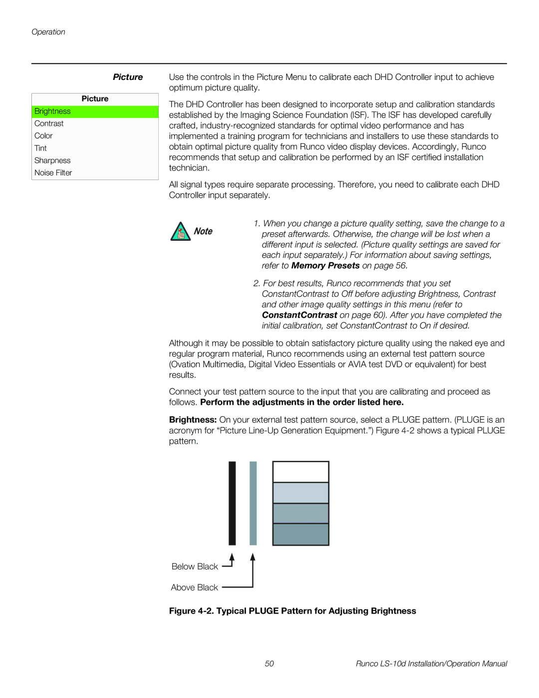 Runco LS-10D operation manual Picture 